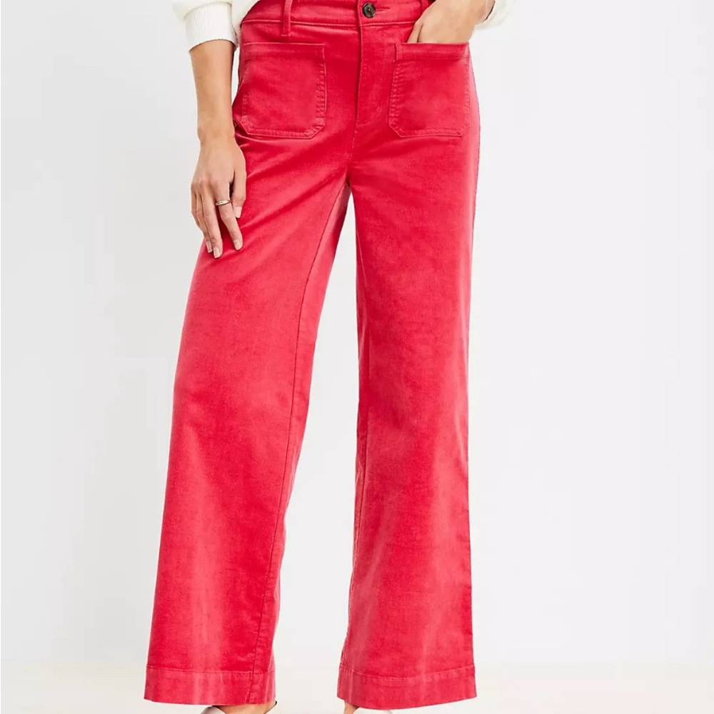 LOFT 10 PETITE PALMER WIDE LEG CORDUROY